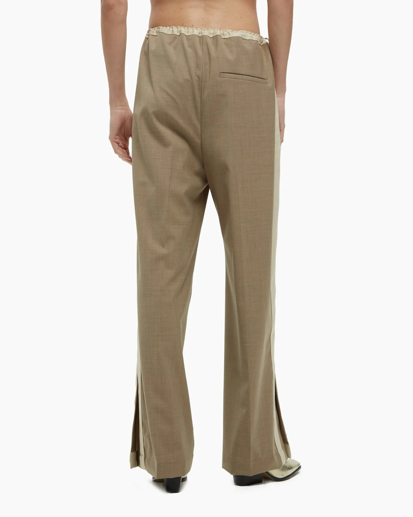 Wool blended trousers