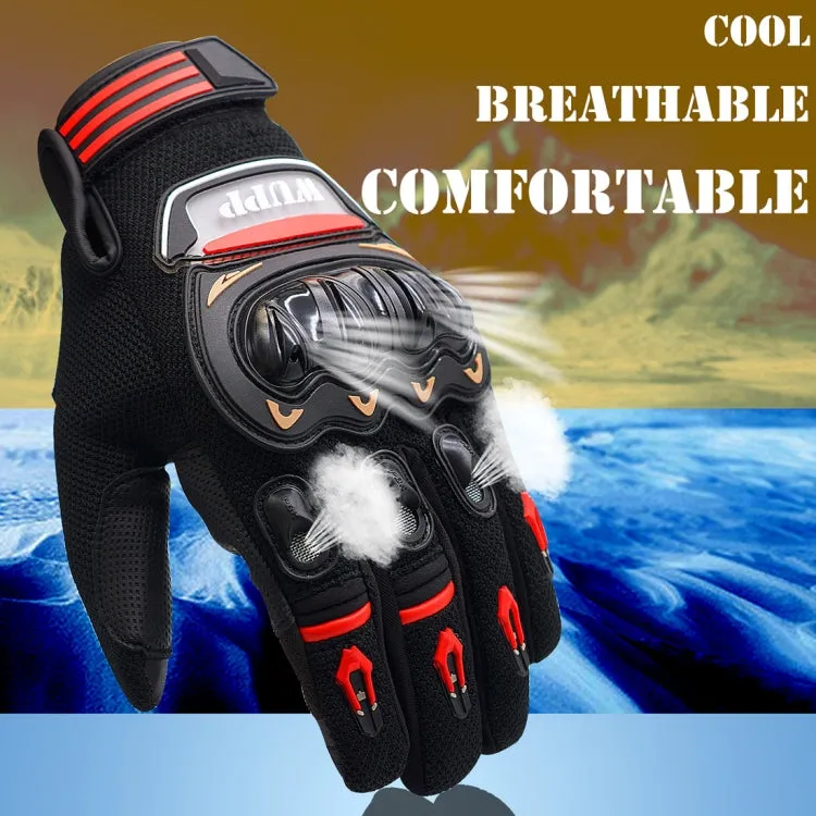 WUPP Motorcycle Gloves Touch Screen Waterproof Breathable Wearable Anti-skid Resistance Summer Winter Full-Finger Protective Gloves, Size: XXL