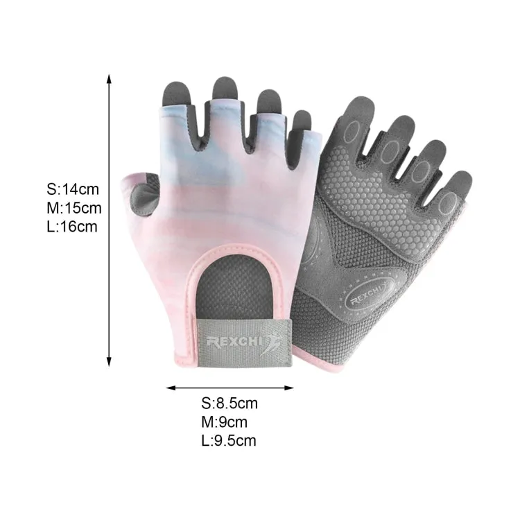 Yoga Sports Gloves Non-slip Shock-absorbing Half-finger Anti-cocoon Gloves, Size: M(Arctic Gray)